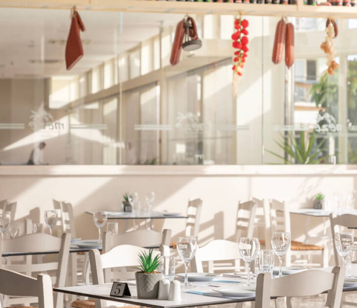 Tables at Paphos Meze restaurant