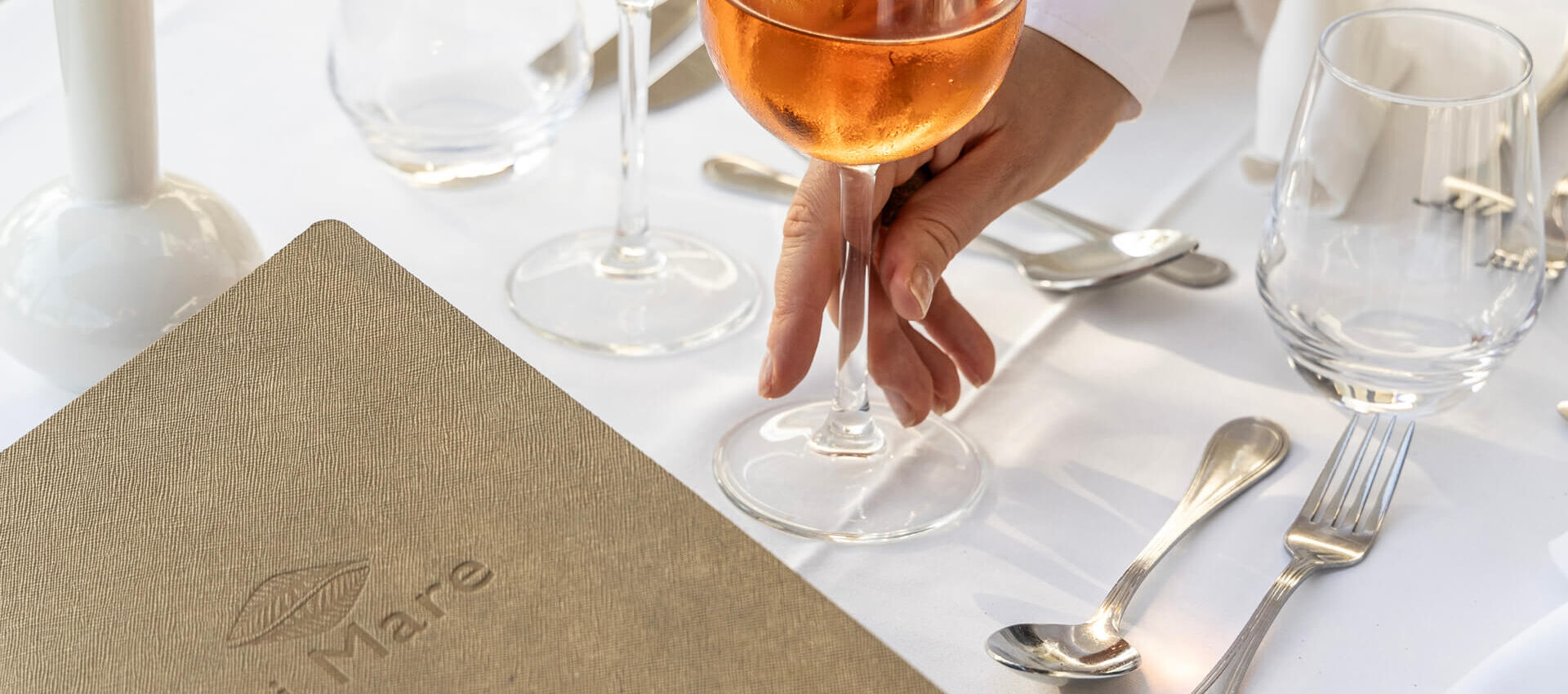Wine served at Ivi Mare main restaurant