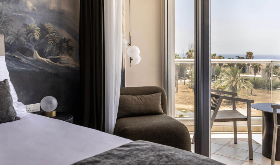 Cali Resort Superior room with Side Sea View bedroom