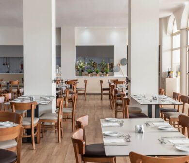 Indoor tables of Paphos Rigani Restaurant