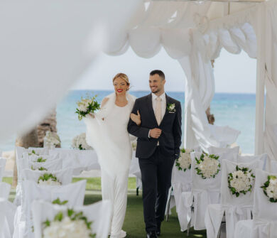 Couple getting married in Louis Phaethon Hotel