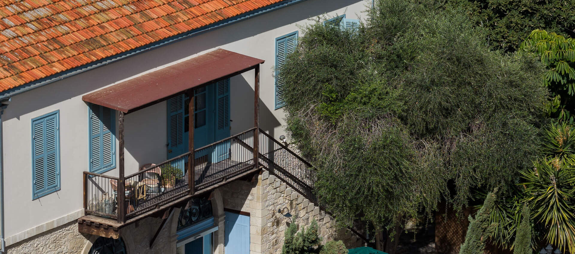 Wooden Balcony at Polis 1907 room