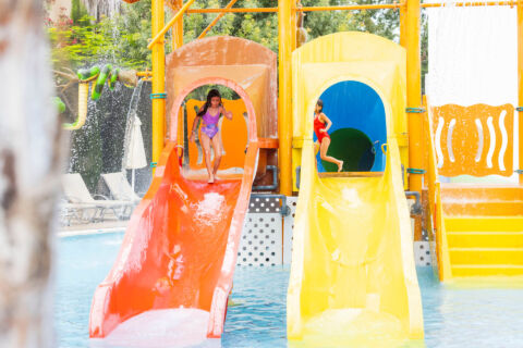 Sofianna Resort Pool Slides with kids playing