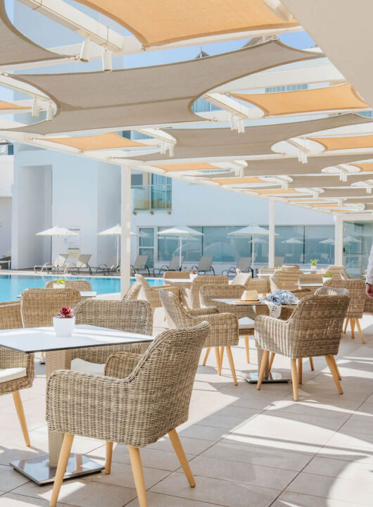 Sofianna Resort Ammos bar outside tables