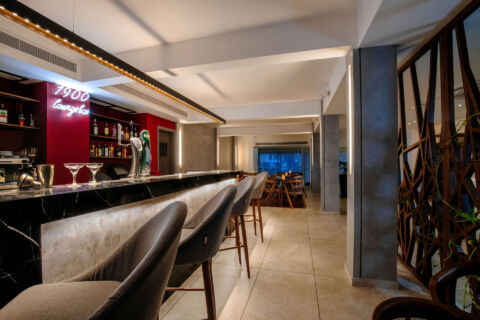Inside bar with chairs at Sofianna Resort