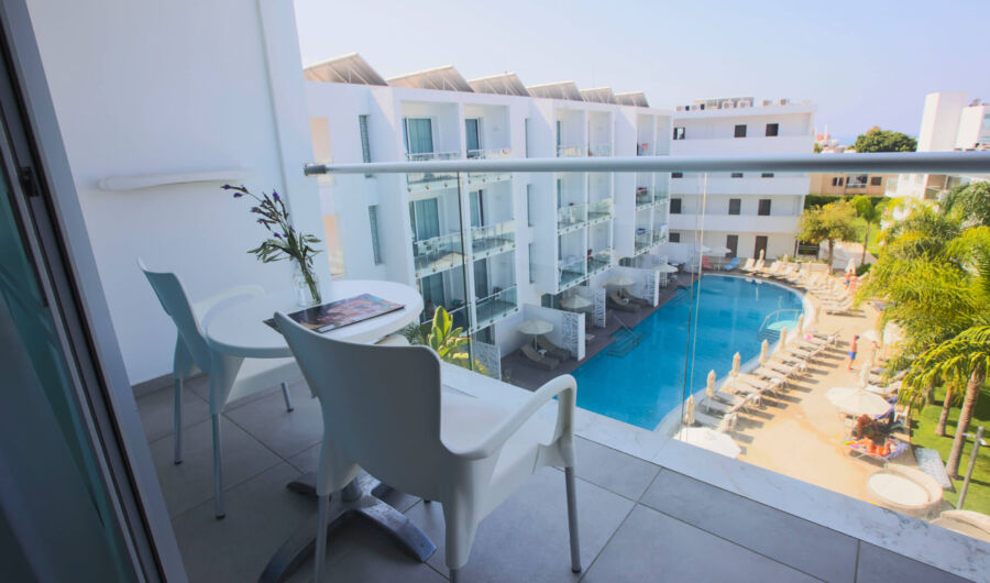Sofianna Resort twin room balcony with pool view