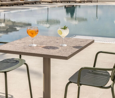 Two cocktails served pool side at Valmar Corfu