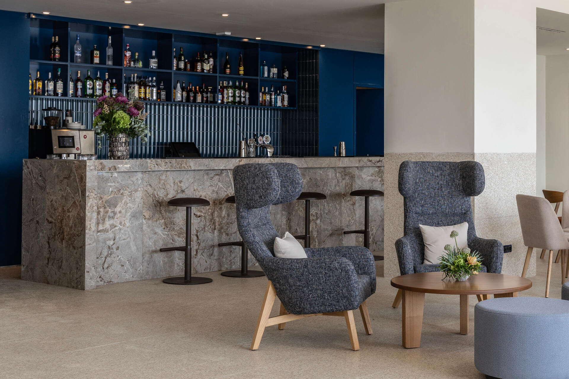 Lido bar chairs and tables at Valmar Corfu