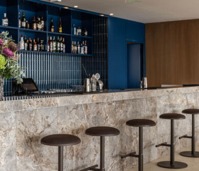 Lido bar prepared for service at Valmar Corfu